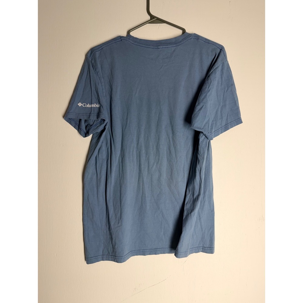 Columbia Sportswear Mens Blue Mountain Graphic T-Shirt Cotton Hiking Tee Large - Picture 8 of 8